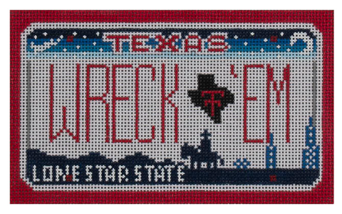 Mini License Plate - Wreck'em Texas (Starke Art Designs)