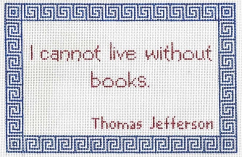 I Cannot Live Without Books (Doolittle Stitchery)