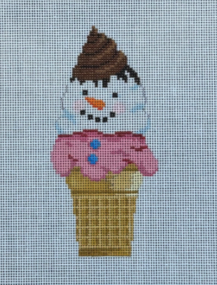 Snowman Cone (Susan Roberts Needlepoint)
