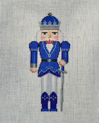 Nutcracker, Blue/White/Silver King (Susan Roberts Needlepoint)