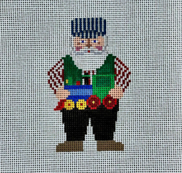 Train Santa - 13M (Susan Roberts Needlepoint)