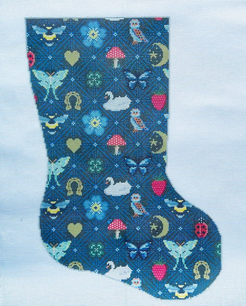 Folklore Stocking/Dark Green (KCN Designers)