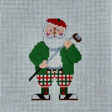 Golf Santa (Susan Roberts Needlepoint)