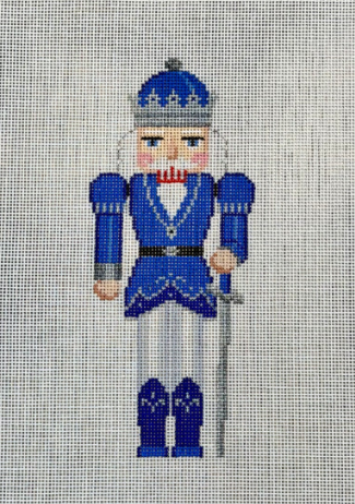Nutcracker, Blue/White/Silver King (Susan Roberts Needlepoint)