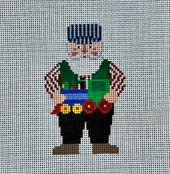 Train Santa - 13M (Susan Roberts Needlepoint)