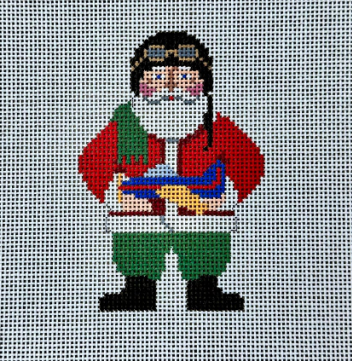 Airplane Santa (Susan Roberts Needlepoint)