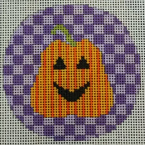 Striped Pumpkin on Purple Checks (Chris Lewis)