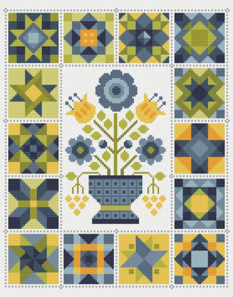 Quilt Block Flower Vase (Vivsters)
