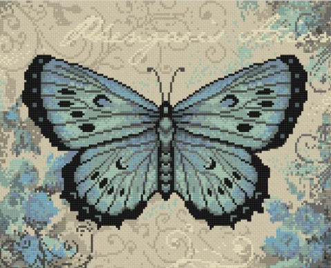 Shabby Chic Blue Butterfly Phengaris Arion (Vivsters)