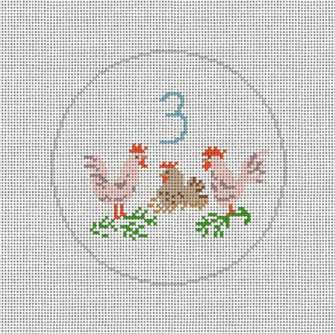 Twelve Days of Christmas - Day 3 (Walkers Needlepoint)