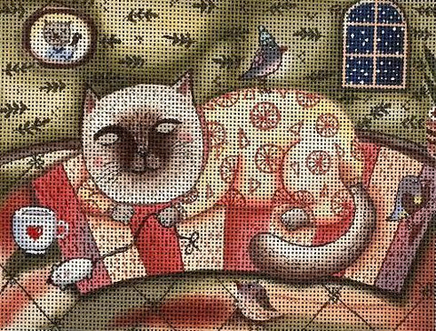 Sleeping Kitty CC-2 (Mindys Needlepoint)