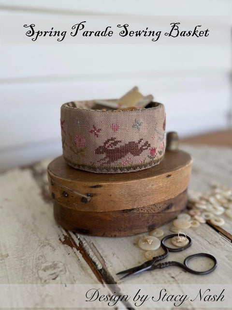 Spring Parade Sewing Basket (Stacy Nash Primitives)