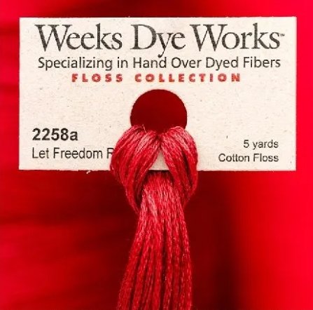 2258a Let Freedom Ring - Weeks Dye Works 6 Strand Floss
