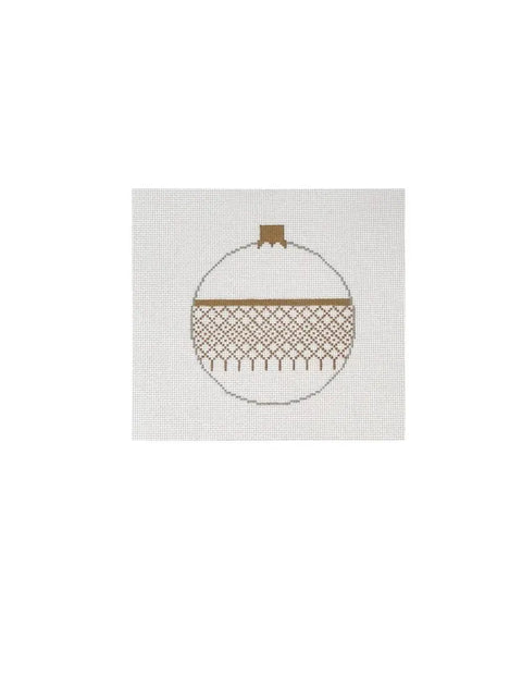 Christmas Ball - Gold/White (Walker Street Designs)