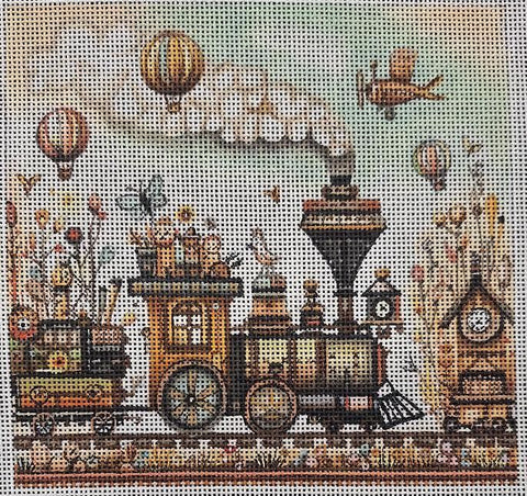 Whimsical Train 2 (Mindys Needlepoint)