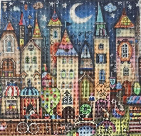 Whimsical Village 5 (Mindys Needlepoint)