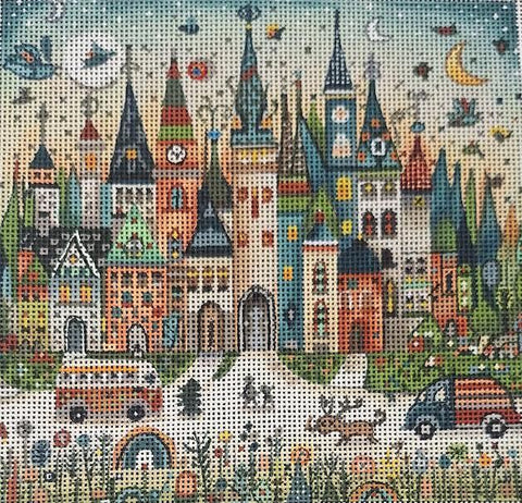 Whimsical Village 6 (Mindys Needlepoint)