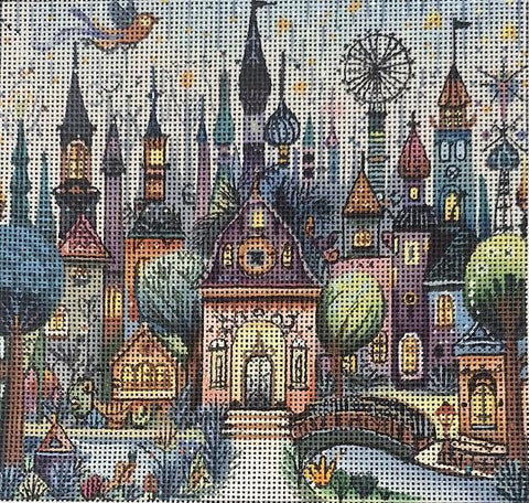 Whimsical Village 7 (Mindys Needlepoint)