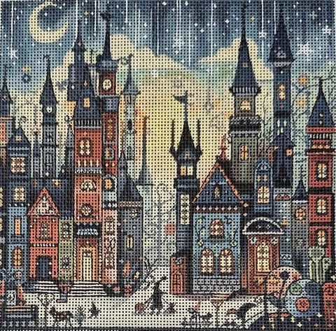 Whimsical Village 3 (Mindys Needlepoint)