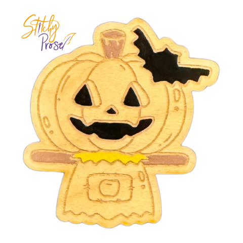 Needle Minder/Wooden Pumpkin Scarecrow (Stitchy Prose)