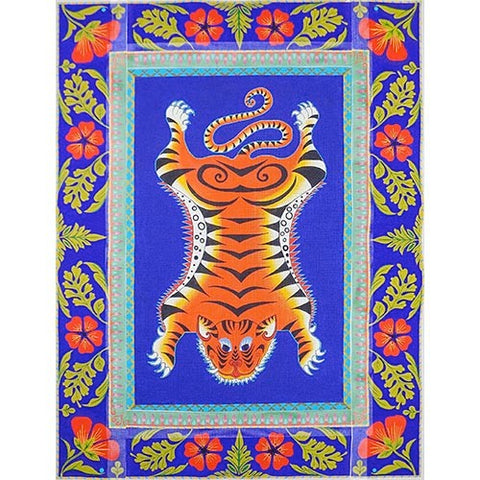 Tiger Rug w/Borders (Zecca)