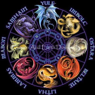 Dragons of the Sabbats with Text (Anne Stokes)