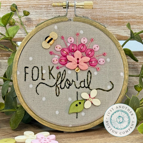 Folk Garden Buttons - Azalea (JABC)