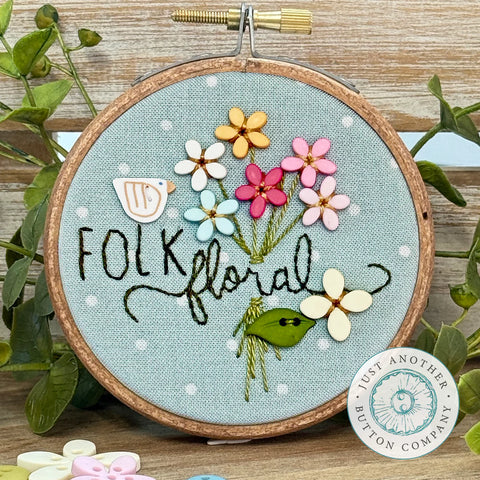 Folk Garden Buttons - Posy Bouquet (JABC)