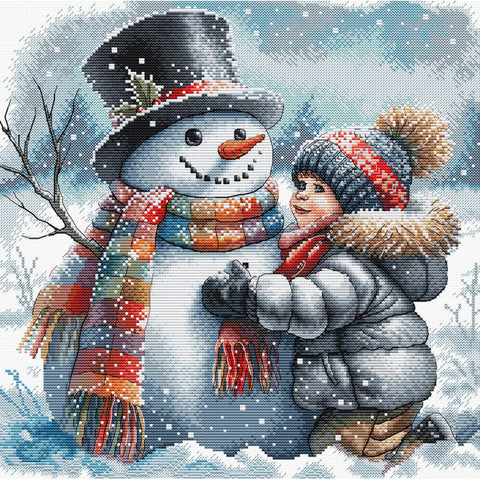 Boy and his Snow Friend (AVA Stitch)
