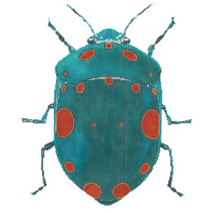 Little Bugs - Teal w/Orange Dots (Meredith Collection)