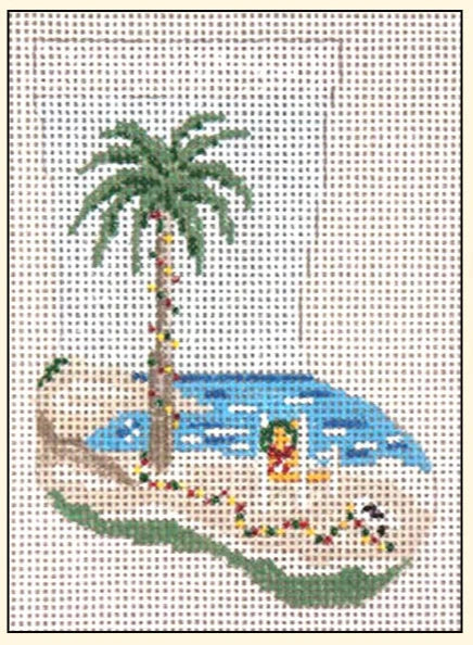 Beach Holiday Mini Stocking - 18M (Needle Crossings)