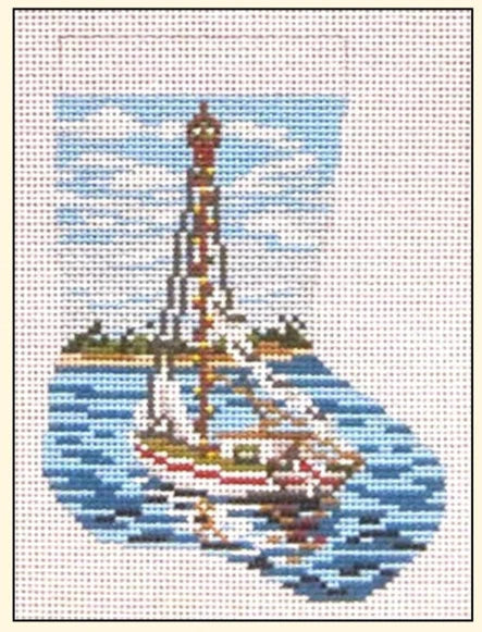 Sailboat Mini Stocking - 13M (Needle Crossings)