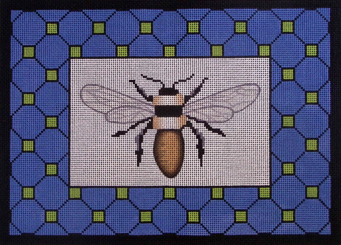 Bee on Periwinkle and Lime (Amanda Lawford)