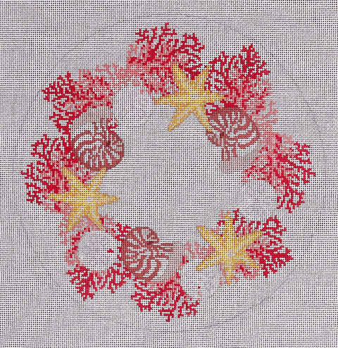 Tropical Coral Wreath (Salty Stitcher)