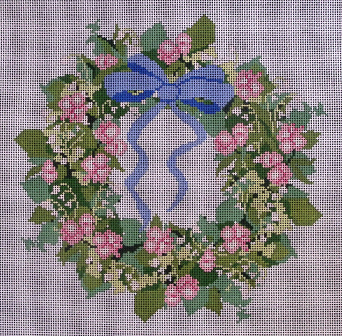Sweet Pea Wreath (Salty Stitcher)