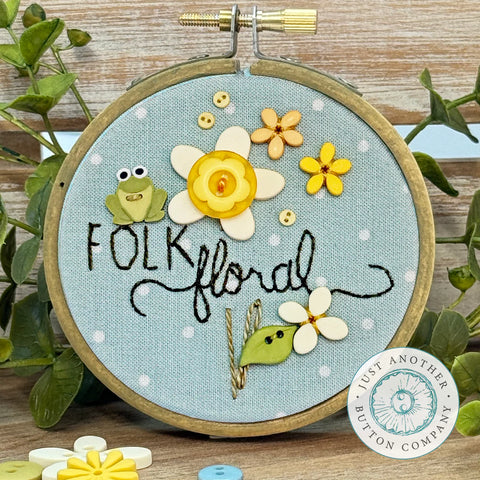 Folk Garden Buttons - Daffodil (JABC)