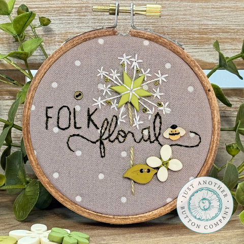 Folk Garden Buttons - Dandelion (JABC)