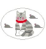 Tabby Cat Oval (Kathy Schenkel)