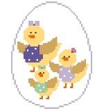Mother Chick & Babies Egg (Kathy Schenkel)