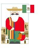 Mexican Serape Santa (Kathy Schenkel)