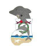 Dolphin w/Dolphin Mini Sock (Kathy Schenkel)