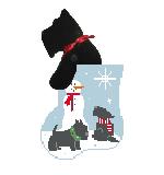 Snowman Scotties w/Scottie (Kathy Schenkel)