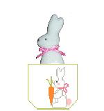 White Bunny Basket (Kathy Schenkel)