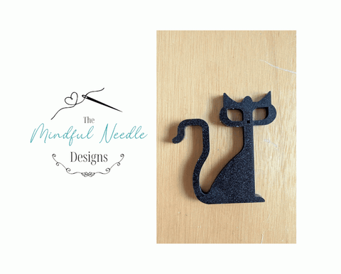 Retro Kat (Black Cat) Needle Minder (The Mindful Needle)