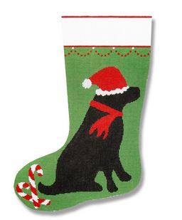 Black Lab Stocking (Laura Megroz)