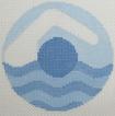 Swimmer Monogram Round (Rachel Donley)