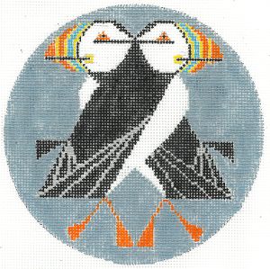 Puffins Passing (Charley Harper)