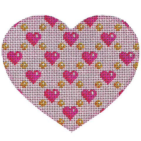 Hearts/Dots Repeat Heart (Needlepoint To Go)