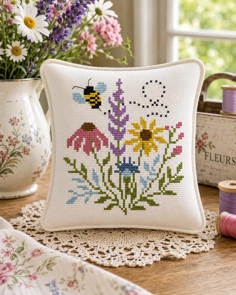 Summer Wildflower - Bee & Wildflowers (Anabellas)