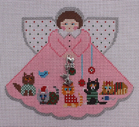 Christmas Cats Angel w/Charm (Painted Pony)